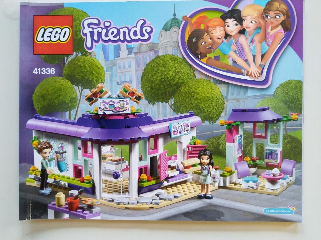 Lego Friends 41336 Emma's Kunstcafé, Ophalen of Verzenden, Zo goed als nieuw, Complete set, Lego