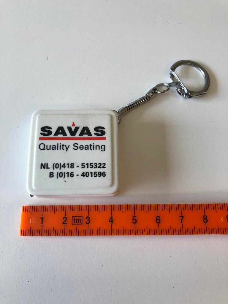 Sleutelhanger rolmaat Savas stoelen, Verzamelen, Ophalen of Verzenden, Gebruikt, Transport