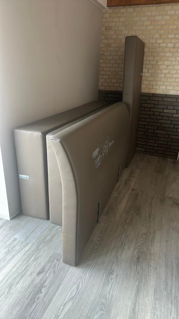 Boxspring 180x220, Ophalen, Bruin, Tweepersoons, Zo goed als nieuw