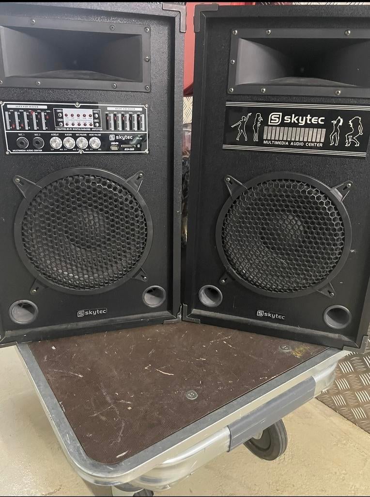 Skytec SPA-1000 Speakers - Ideaal voor Feestjes & Tuin, Audio, Tv en Foto, Luidsprekers, Gebruikt, 120 watt of meer, Front, Rear of Stereo speakers