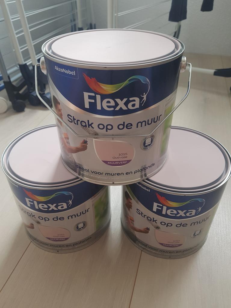 Flexa muurverf oud roze, Ophalen of Verzenden, Zo goed als nieuw, Roze
