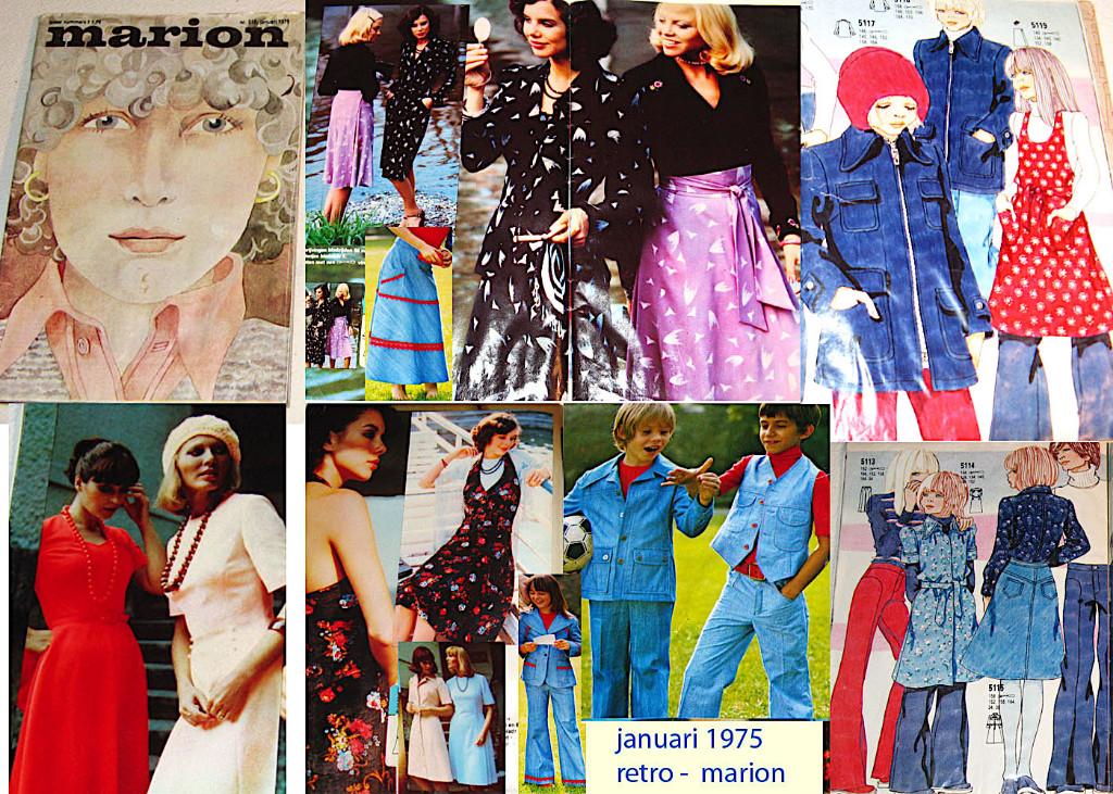 MARION  januari 1975 -vintage patronen / mooie jaren 70 mode, Hobby en Vrije tijd, Kledingpatronen, Verzenden, Zo goed als nieuw