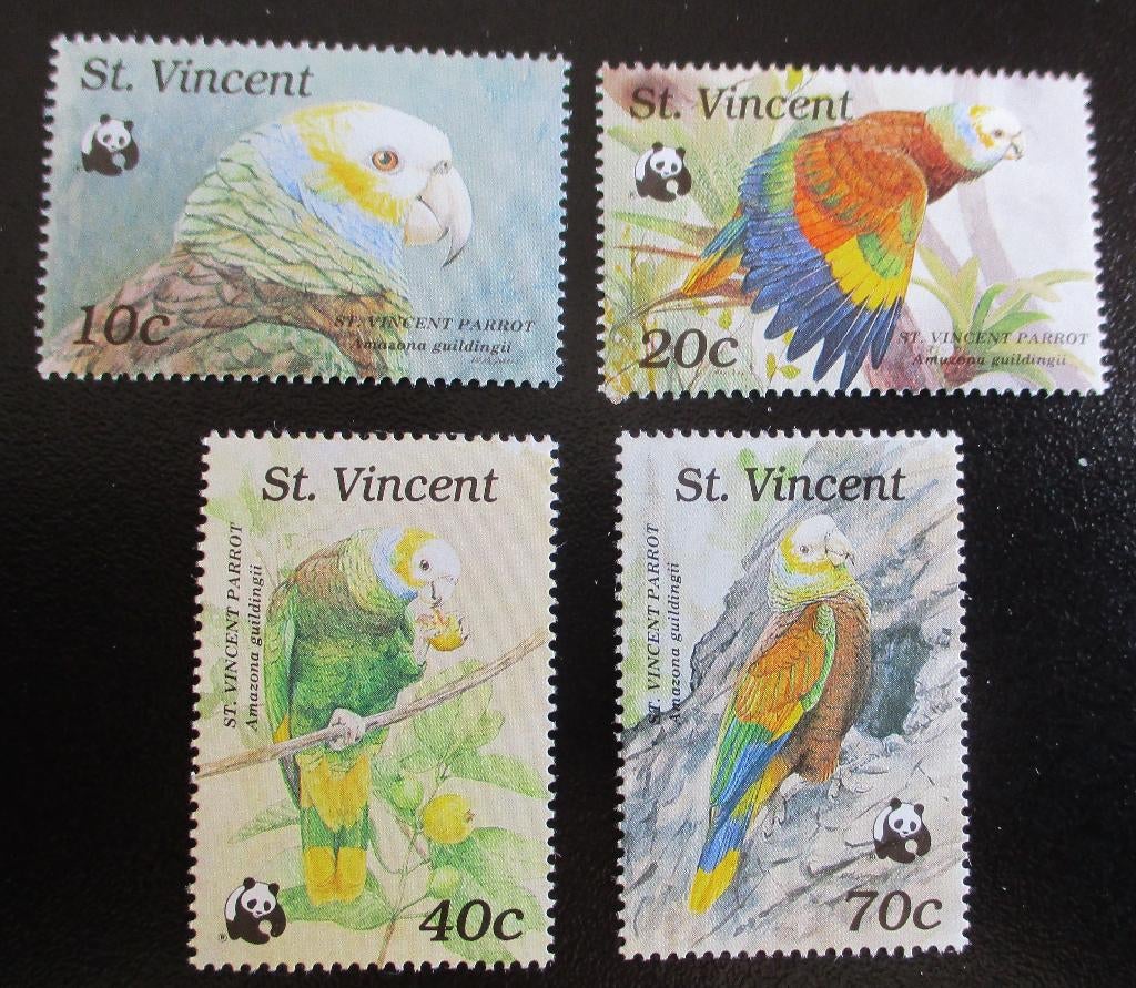 St. Vincent, WWF serie Sint-Vincentamazone, Verzenden, Postfris, Dier of Natuur