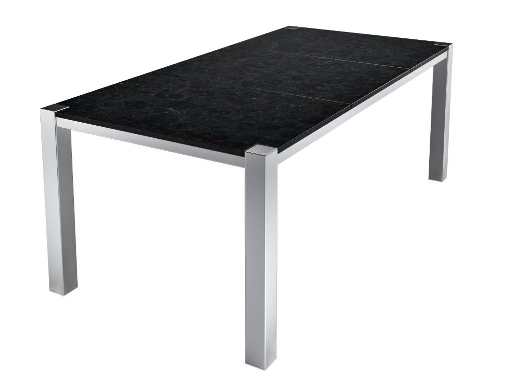 Terrastafel 8 persoons **RVS met Graniet **, Ophalen, Nieuw, Rechthoekig, Rvs