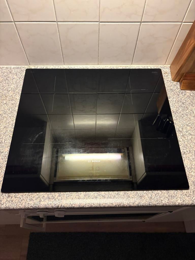Bosch inbouw inductie kookplaat 60cm 4 pit schott ceran, Ophalen, Gebruikt, 4 kookzones, Inbouw