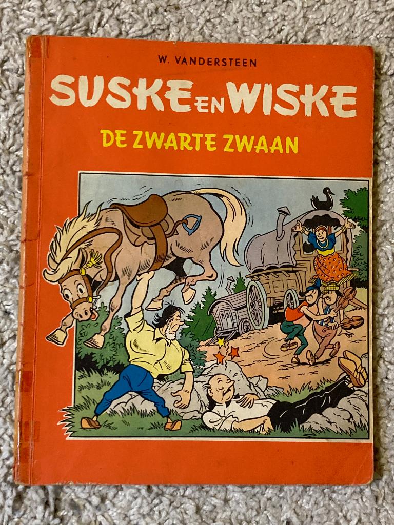 Suske en Wiske - Nr 26 - De Zwarte Zwaan - 3e druk, 1961, Eén stripboek, Ophalen of Verzenden, Gelezen