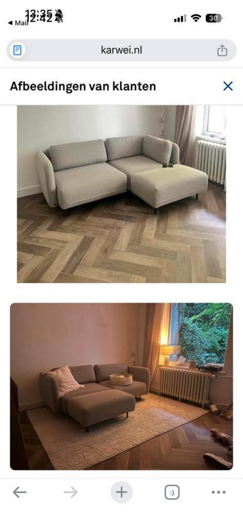 Vinyl vloer visgraat, Huis en Inrichting, Banken | Complete zithoeken, Ophalen, Zo goed als nieuw