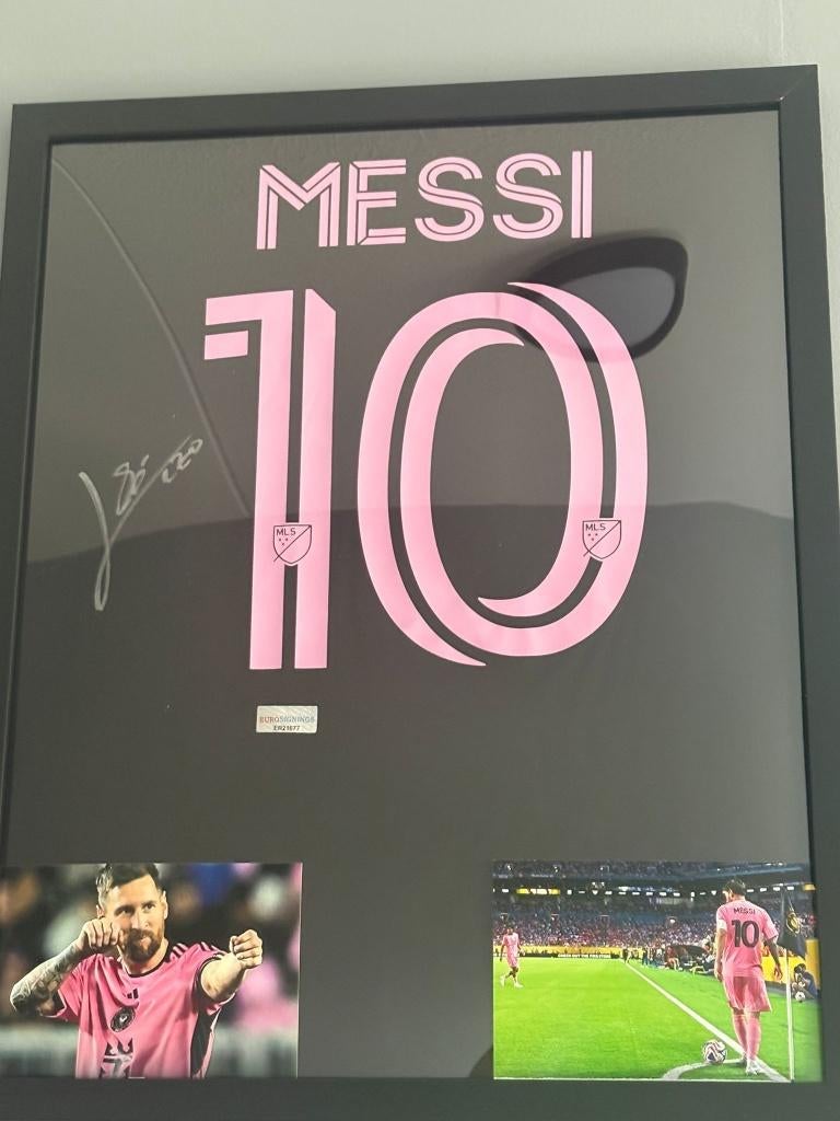 gesigneerd voetbalshirt Messi, Ophalen of Verzenden, Zo goed als nieuw, Buitenlandse clubs, Shirt