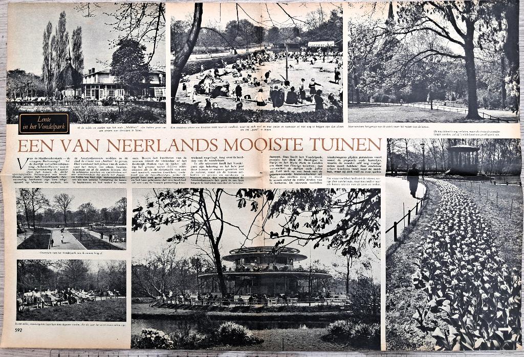 Amsterdam 1949, art. 4 blz. Lente in het Vondelpark, Verzenden, 1940 tot 1960, Gebruikt, Overige onderwerpen