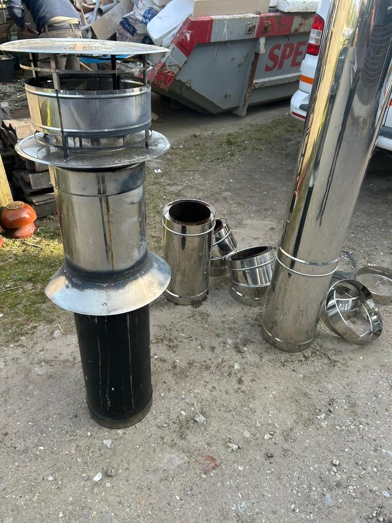 Geisoleerde schoorsteen pijp, Ophalen, Pvc, Zo goed als nieuw, Minder dan 2 meter