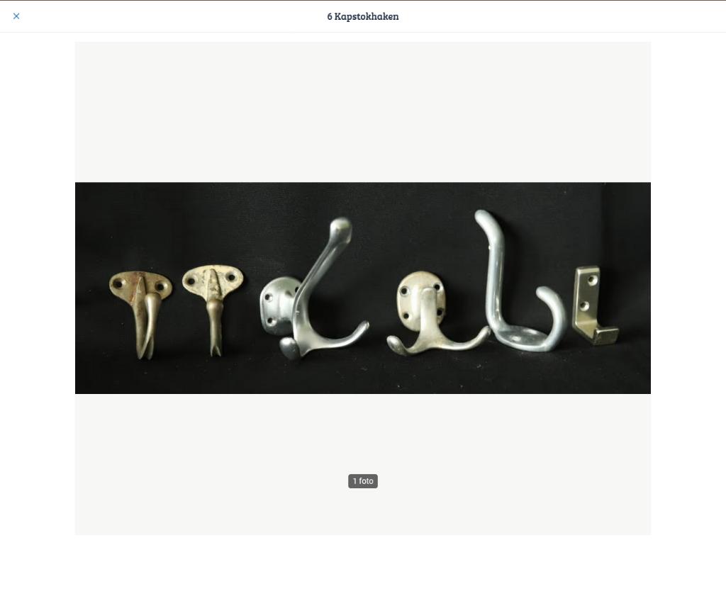 6 Kapstokhaken, Wandkapstok, Gebruikt, Ophalen of Verzenden, Minder dan 100 cm