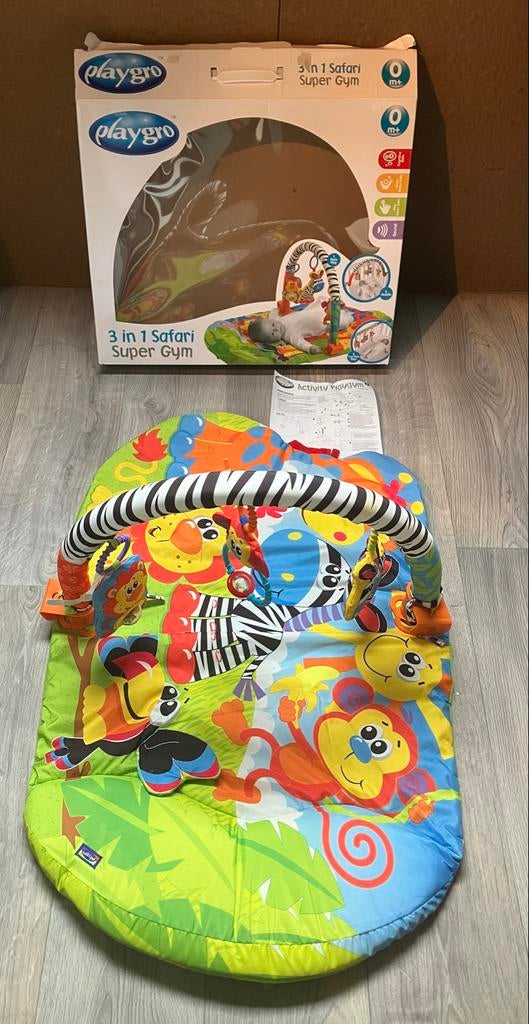 Playgro 3-in-1 Safari Super Gym Speelkleed, Ophalen of Verzenden, Zo goed als nieuw, Speelkleed