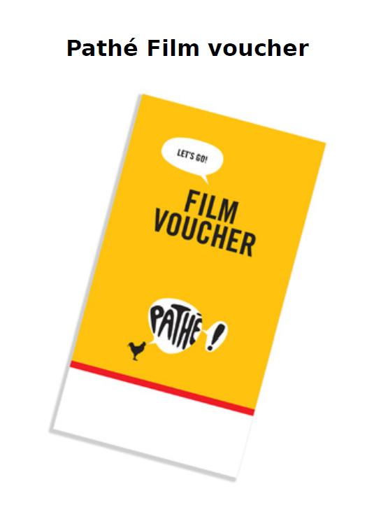 Pathé Film voucher twv 15,-, Tickets en Kaartjes, Eén persoon, Vrijkaartje alle films