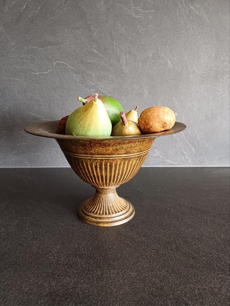 Decoratieve Metalen Schaal / Fruitschaal met Fruit voor € 10, Ophalen, Rond, Overige materialen