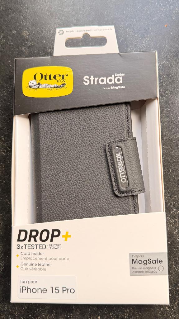 Hoesje Otterbox Strada iPhone 15 pro, Verzenden, Nieuw, Hoesje of Tasje
