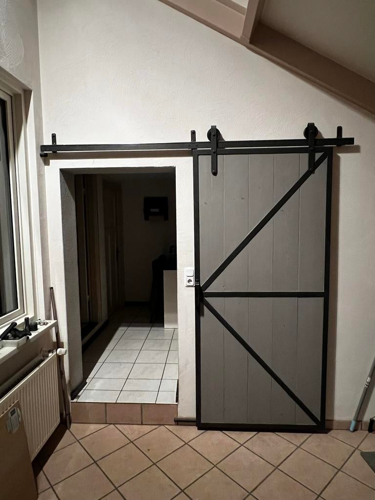 Moderne schuifdeur met landelijke uitstraling, Ophalen, Binnendeur, Zo goed als nieuw, Schuifdeur