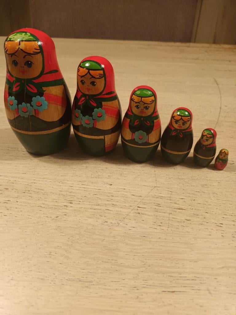 6 delige Matrjoeska. 12-2 cm, Ophalen of Verzenden, Gebruikt