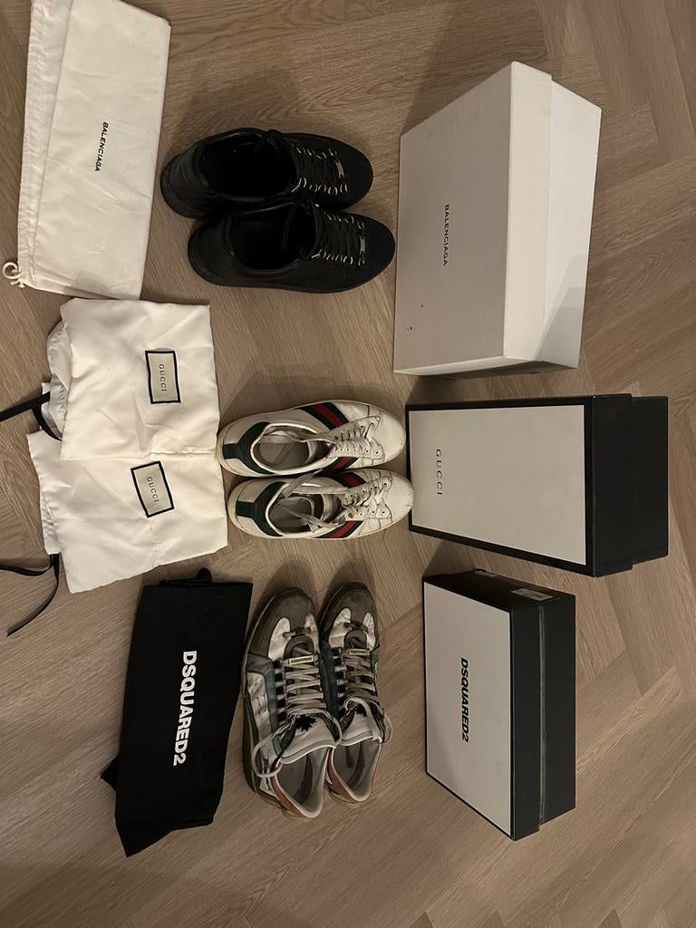 Schoenen van Gucci, Balenciaga en D2, Kleding | Dames, Schoenen, Gedragen, Sneakers of Gympen, Zwart, Ophalen of Verzenden