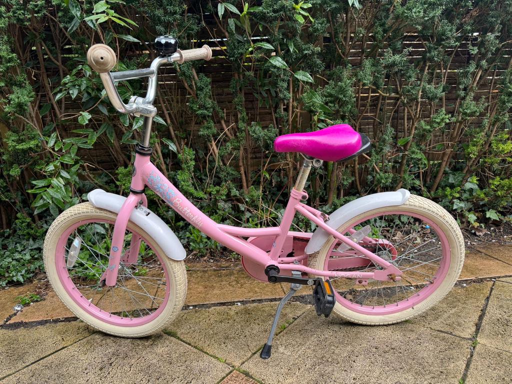 Meisjes fiets Nogan butterfly 18 inch, Ophalen, Zo goed als nieuw, 18 inch