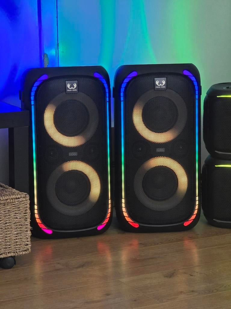 2 x Fresh 'n Rebel Party Loud L boxen € 375 samen, Overige typen, Zo goed als nieuw, 120 watt of meer, Ophalen