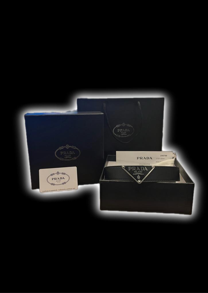 Prada Belt - Unisex (Size 105,115), 100 cm of meer, Verzenden, Zwart, Heupriem