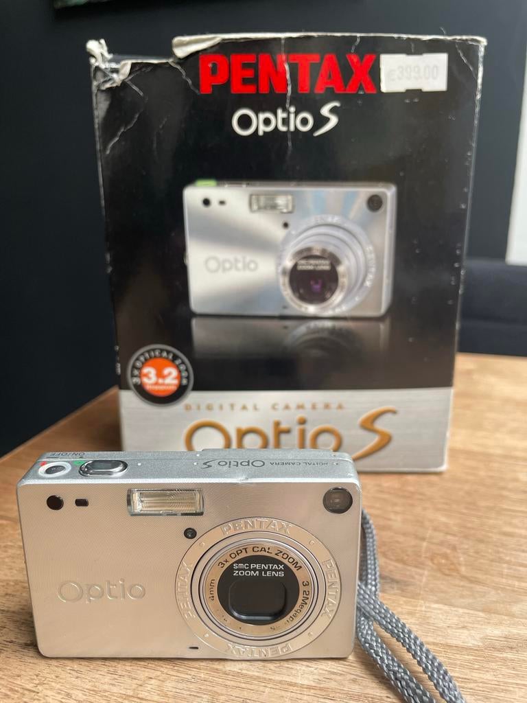 Pentax Optio S compact camera met accessoires, Gebruikt, Compact, Ophalen of Verzenden, Pentax