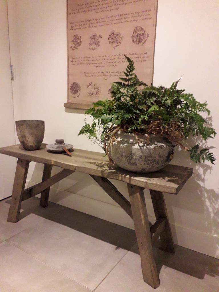 Prachtige houten bankje, Ophalen of Verzenden, Nieuw, Hout