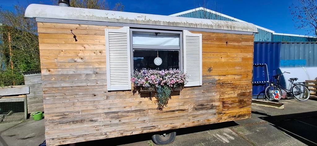 Pipowagen, tiny house, tuinhuis, speelhuisje, schaftkeet, Ophalen, Overige materialen, 250 tot 500 cm, 2 ramen