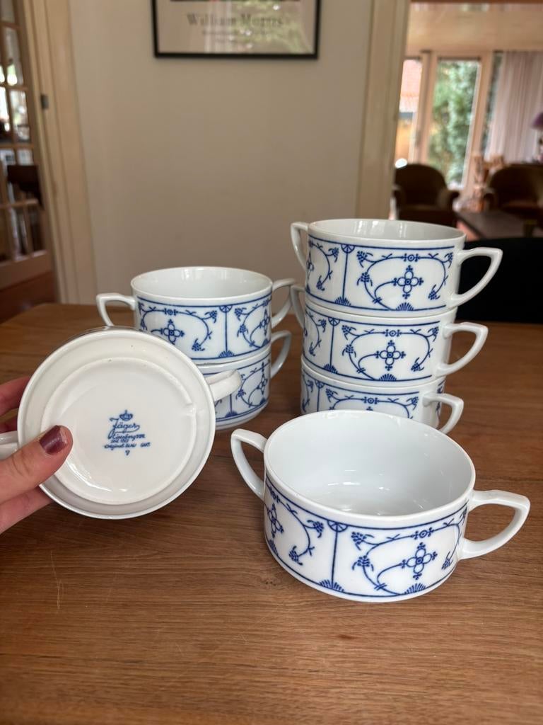 7 soepkommen Jager saks blau, Ophalen