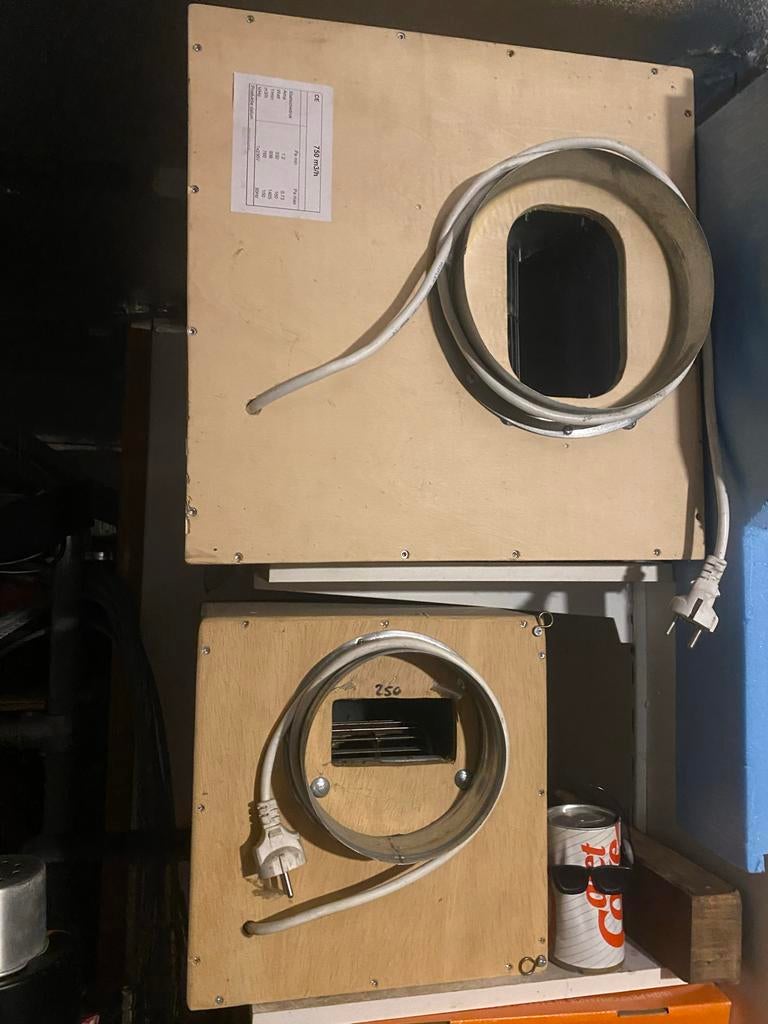 Softbox 250m3 & 750m³ afzuiger silent, Doe-het-zelf en Verbouw, Ventilatie en Afzuiging, Ophalen of Verzenden, Zo goed als nieuw