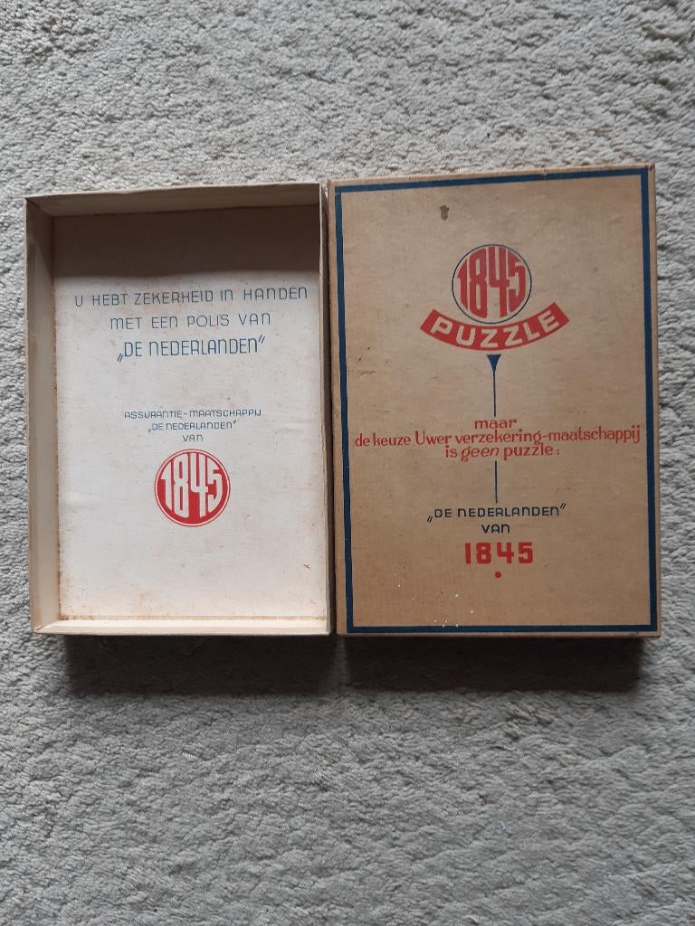 Berlage, de nederlanden van 1845, vintage, puzzel compleet, Ophalen of Verzenden, Minder dan 500 stukjes, Gebruikt, Legpuzzel