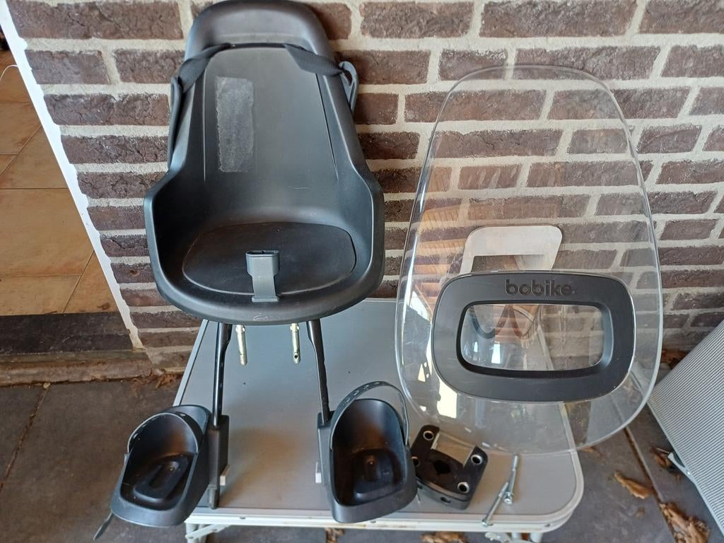 Bobike fietszitje met windscherm, Fietsen en Brommers, Fietsaccessoires | Fietsstoeltjes, Ophalen, Voorzitje, Bobike, 0 t/m 13 kg