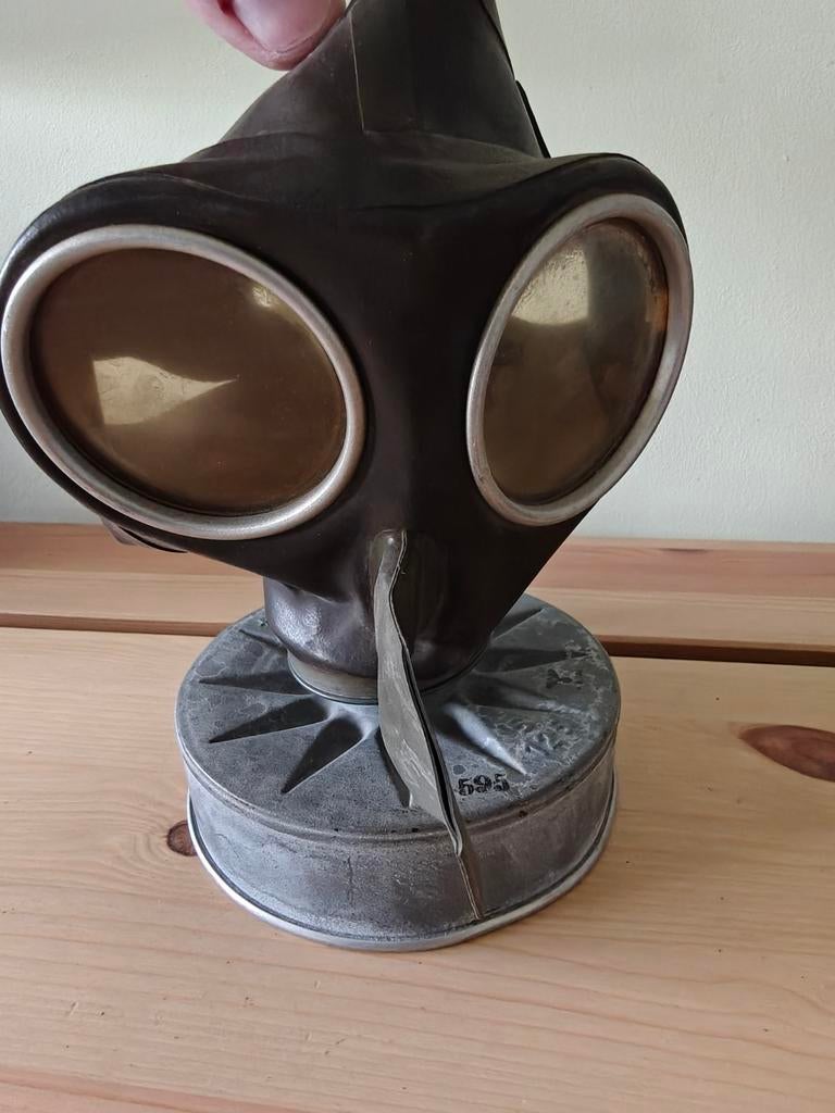 Duits gasmasker Luftschutz VM-37 uit 1939, Verzamelen, Ophalen of Verzenden, Duitsland