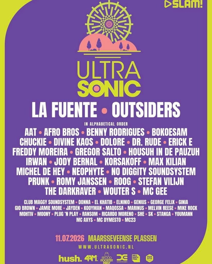 Ultrasonic Festival 11 Juli 2026 (4 Tickets), Drie personen of meer