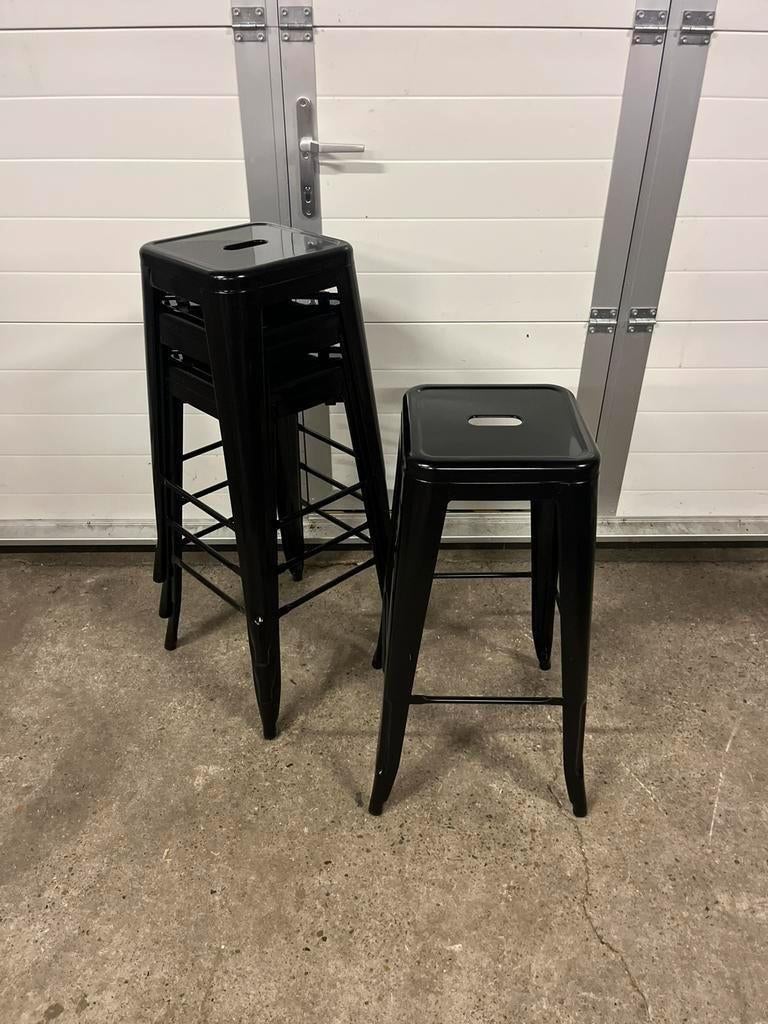 64 stuks Horeca café bar Tolix evenement barkrukken zwart, Ophalen, 5 krukken of meer, 60 tot 90 cm, Nieuw