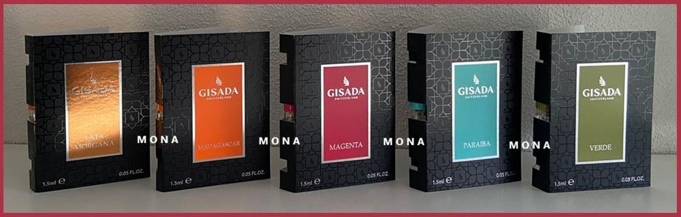 #1 Gisada set 5 niche parfum samples proefjes testers, Verzenden, Nieuw