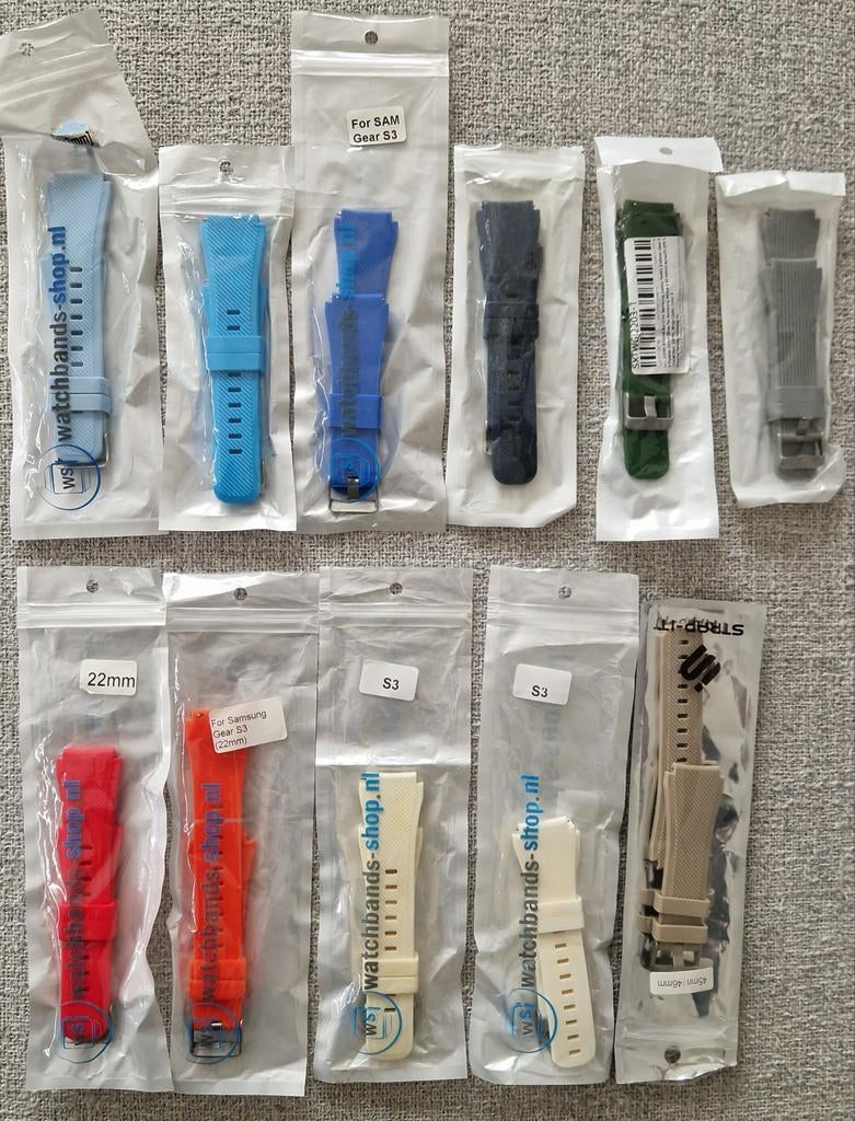 Samsung Watch 3 horlogebandjes, Sieraden, Tassen en Uiterlijk, Smartwatches, Zwart, Ophalen of Verzenden, Zo goed als nieuw, Conditie