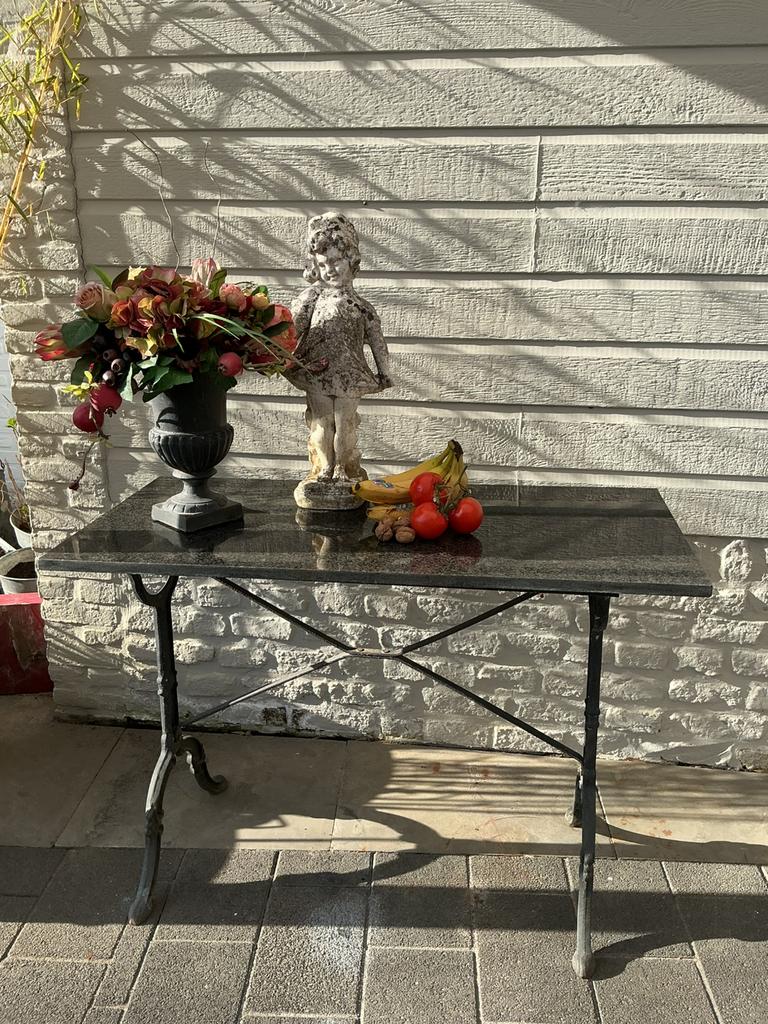 Tuintafel, Tuin en Terras, Tuintafels, Gebruikt, Rechthoekig, Overige materialen, Ophalen of Verzenden