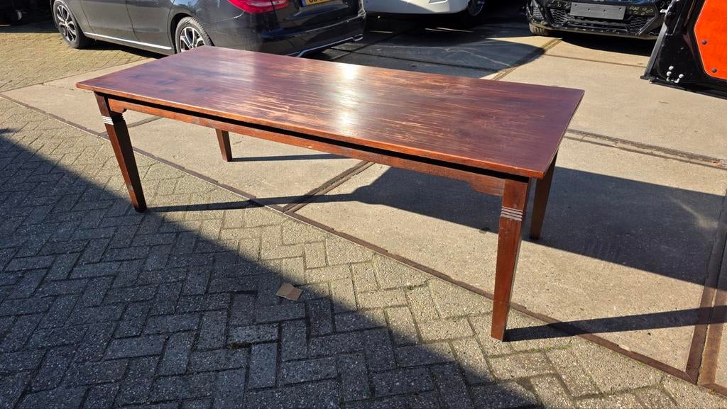 Franse Boeren Eettafel met Lade - Rustiek Hout, Antiek en Kunst, Antiek | Meubels | Tafels, Ophalen of Verzenden
