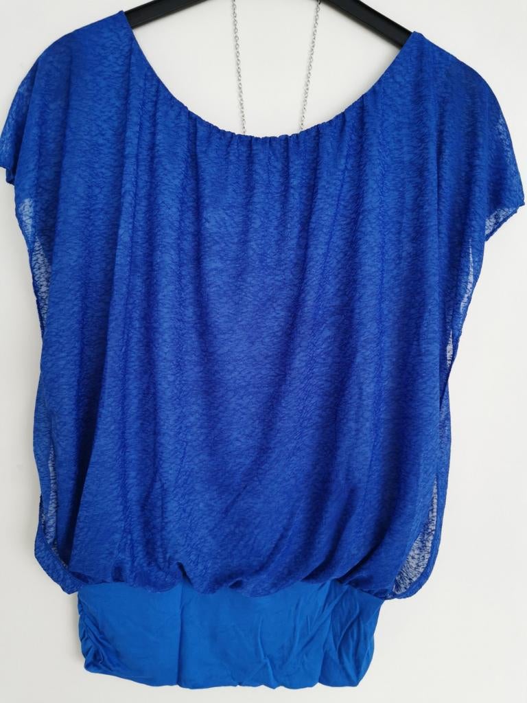 Blauwe top, 1 maat, Kleding | Dames, Tops, Maat 38/40 (M), Blauw, Ophalen of Verzenden, Zo goed als nieuw