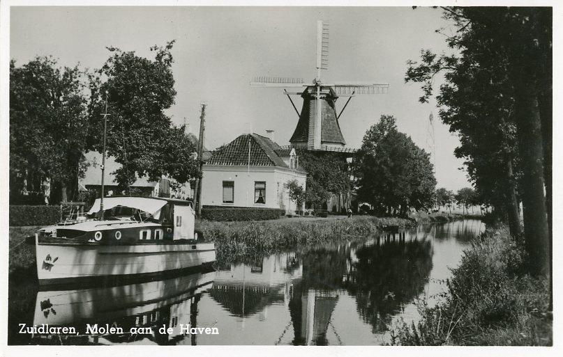 ZUIDLAREN – Molen aan de Haven 1950 (VK415), Verzenden, 1940 tot 1960, Gelopen, Drenthe
