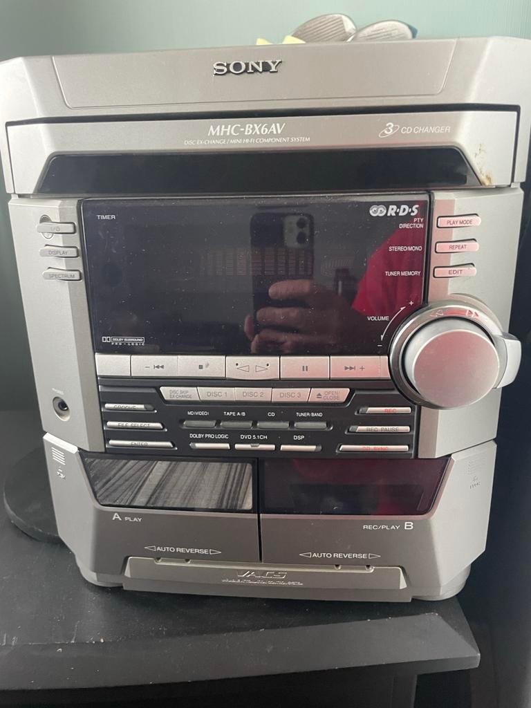 Sony MHC-BX6AV Mini Hi-Fi Component Systeem, Ophalen, Gebruikt, Cassettedeck, Microset