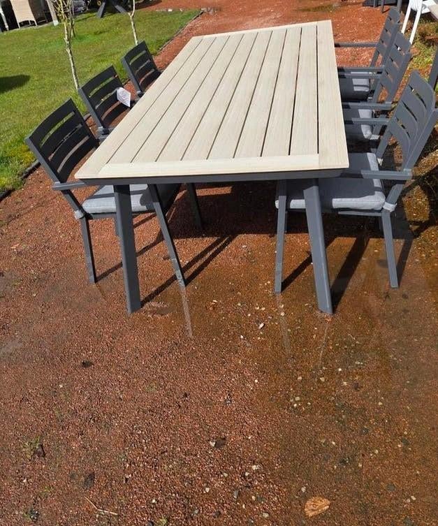 GARDEN IMPRESSIONS TUINSET ALUMINIUM tafel met 6 stoelen, Ophalen
