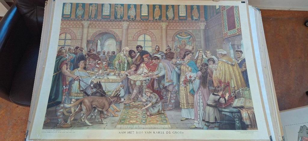 Schoolplaat, Antiek en Kunst, Antiek | Schoolplaten, Ophalen, Geschiedenis