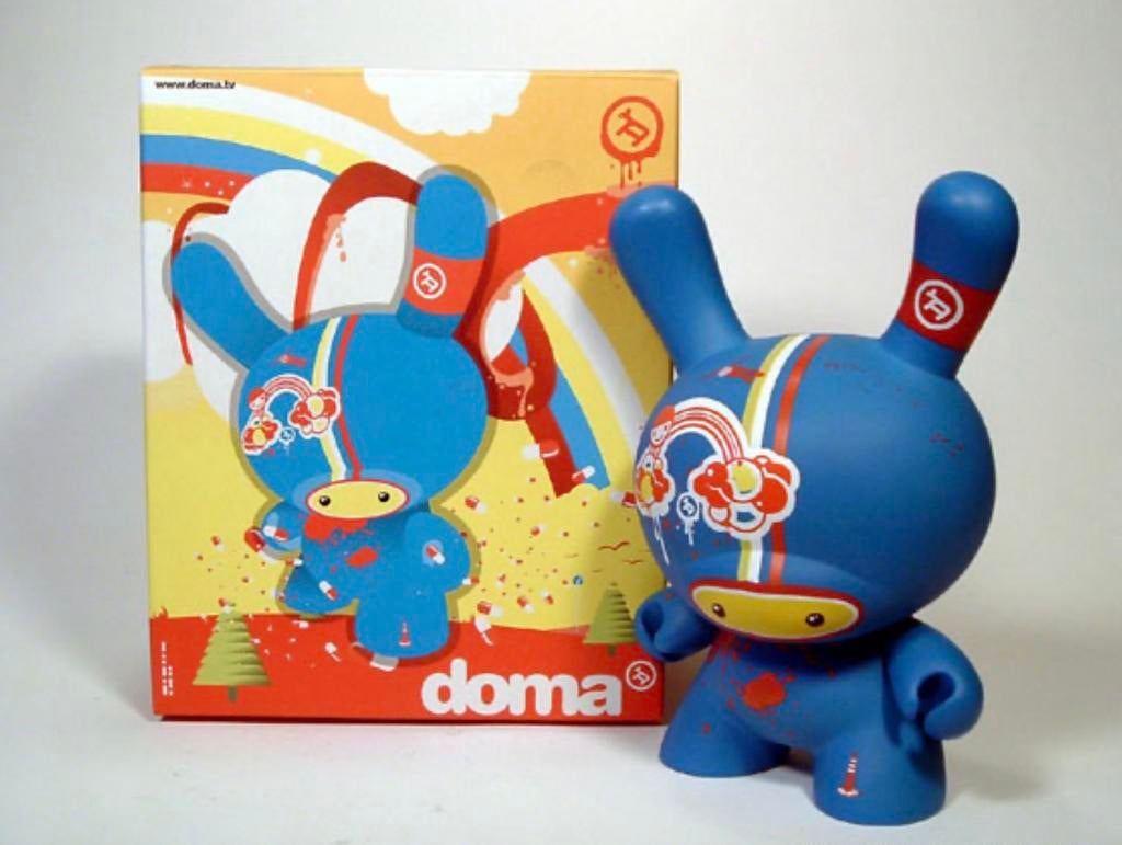 Kidrobot DOMA DUNNY Blue Variant 8 inch designer toy - 2005, Verzenden, Nieuw