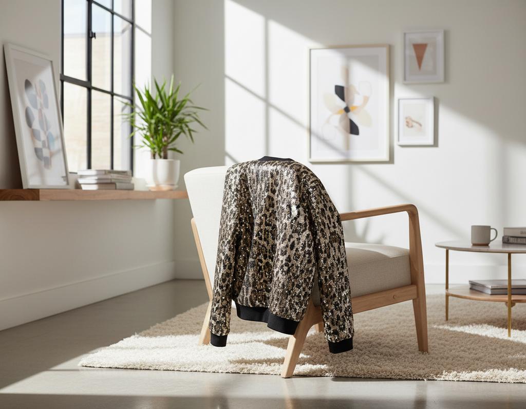 Leuke tussenjas met luipaard print, Maat 38/40 (M), Overige kleuren, Verzenden, Gedragen