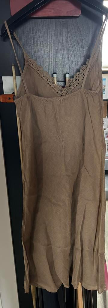 Zomerjurkje puro lino italy, Maat 38/40 (M), Bruin, Ophalen of Verzenden, Zo goed als nieuw