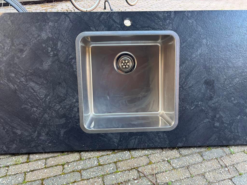 Wasbak met blad, Ophalen, Gebruikt, Zwart, Overige typen