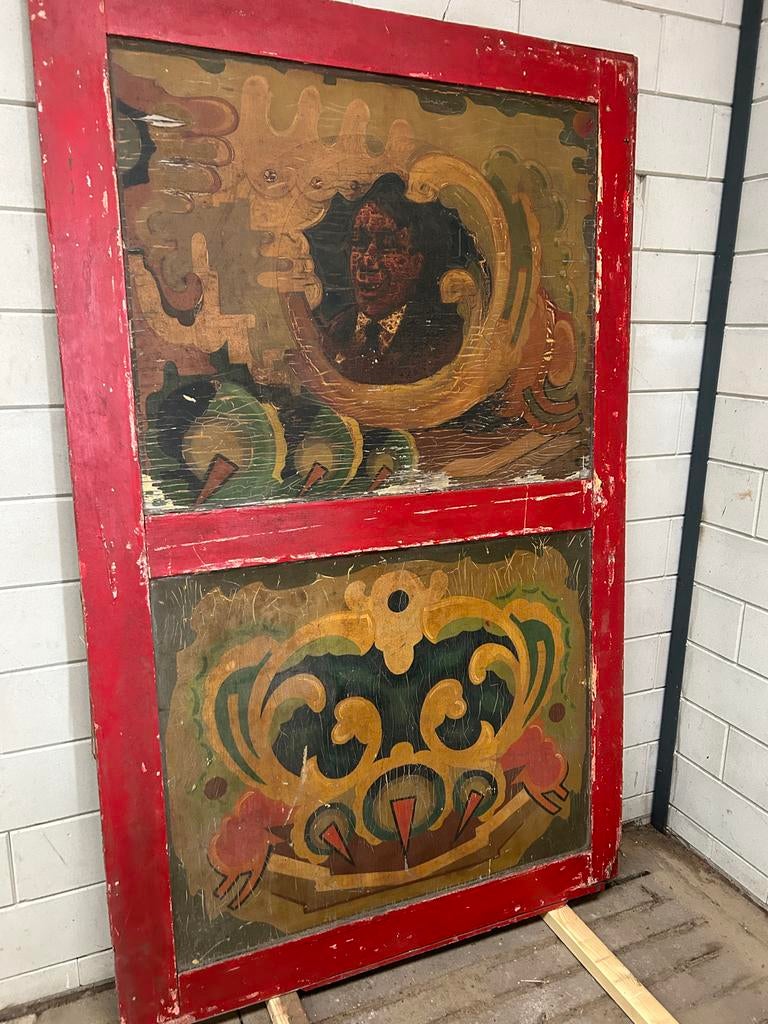 Oud beschilderd kermis paneel, Ophalen of Verzenden