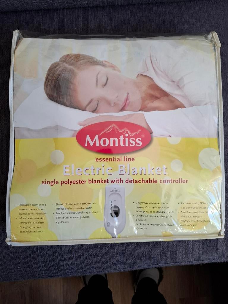 Montiss Elektrische Deken - Nieuwstaat!, Eenpersoons, Beige, Ophalen of Verzenden, Deken of Dekbed